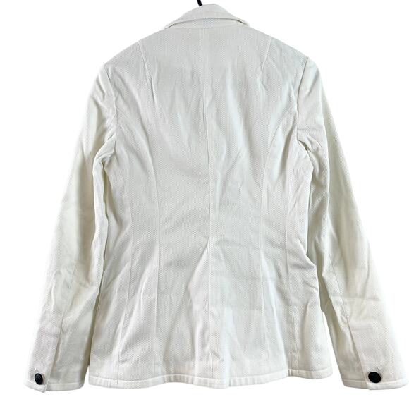 Rag & Bone Redgrave Textured Three Button Collared Blazer Jacket Vanilla Size 4 - Picture 4 of 7